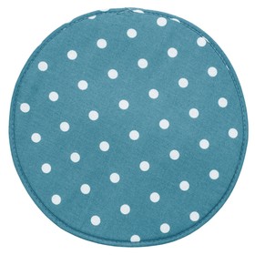 

Подушка на табурет Blue polka dot, размер d=38 см, цвет синий