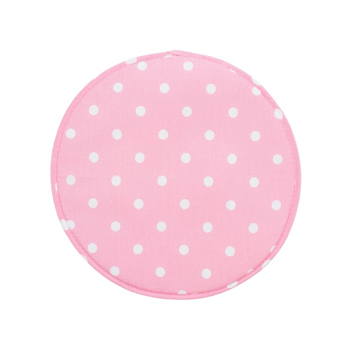фото Подушка на табурет pink polka dot, размер d=38 см, цвет розовый guten morgen