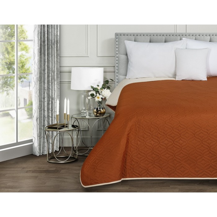 

Покрывало стеганное Milan cinnamon/biscuit, размер 200х220 см.