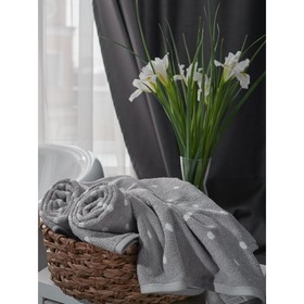 Полотенце махровое Doris, размер 50х90 см, цвет серый
