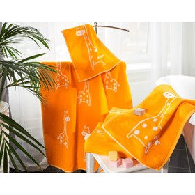 Полотенце махровое Giraffe, размер 30х50 см, цвет оранжевый Ош