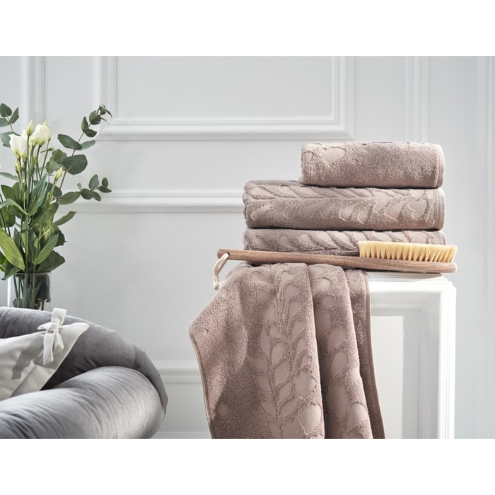 Полотенце махровое Glicine coriander, размер 50х90 см, цвет коричневый