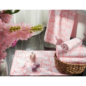 Полотенце махровое Kittens, размер 30х50 см, цвет розовый Ош