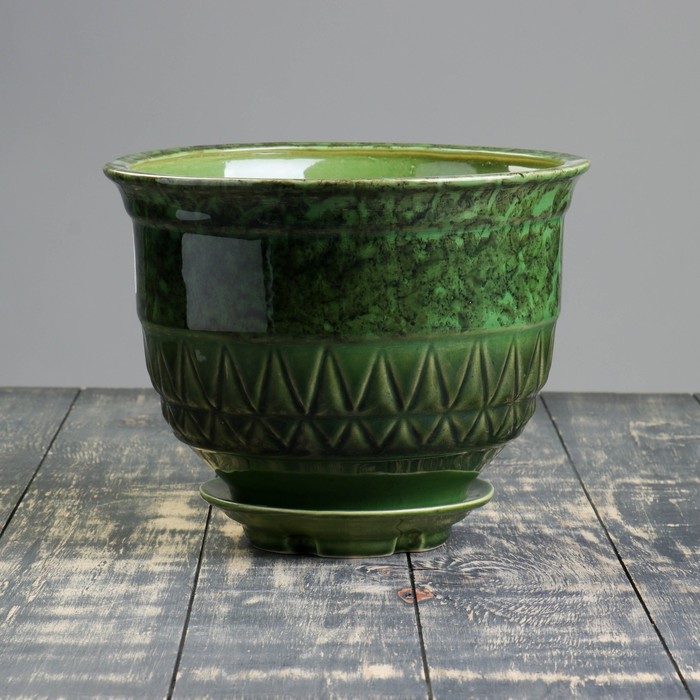 Кашпо "Астория" зелёное 6 л