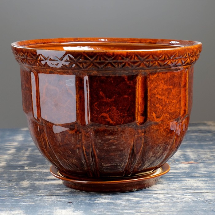 Кашпо "Атлант" коричневое 14 л