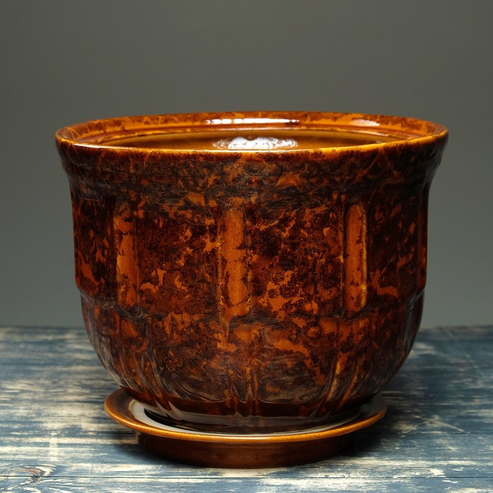 Кашпо "Атлант" коричневое 8 л