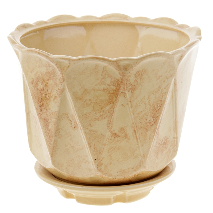 Кашпо "Берта" бежевое 3,7 л