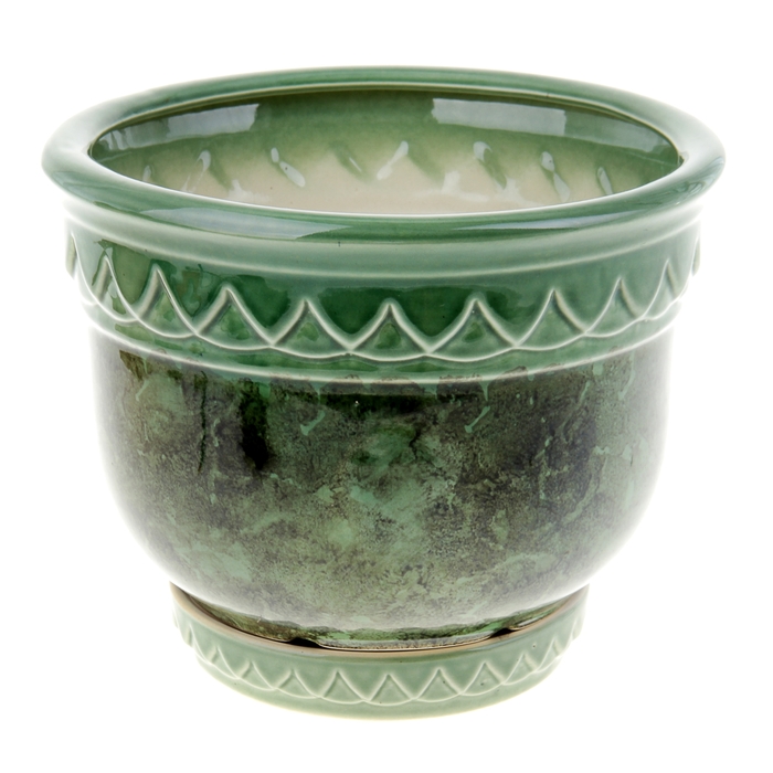 Кашпо "Бриз" зелёное 4 л