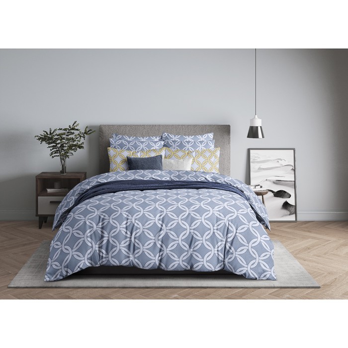 

Постельное бельё 1.5 сп Edelweiss, размер 150х214 см, 143х215 см, 50х70 см - 2 шт