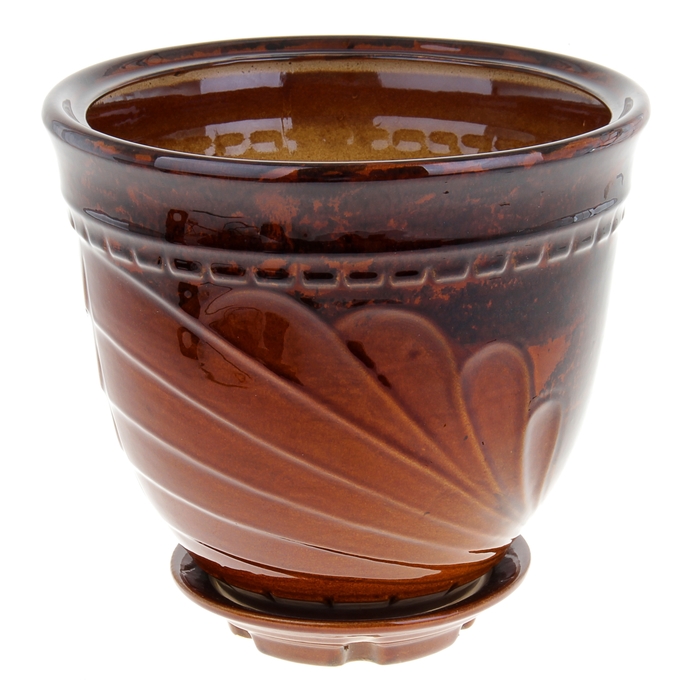 Кашпо "Ландыш" коричневое 6,9 л