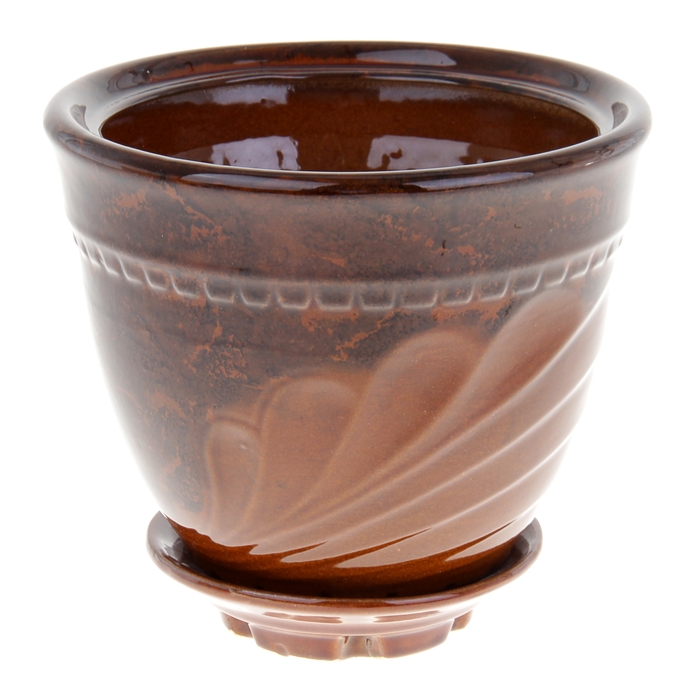 Кашпо "Ландыш" коричневое 2,8 л