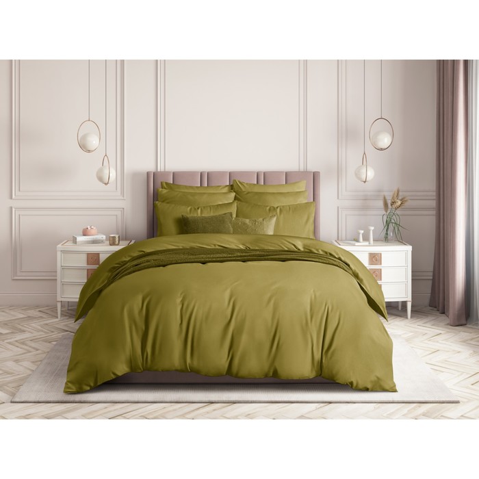 

Постельное бельё евро Olive, размер 240х214 см, 220х215 см, 70х70 см - 2 шт