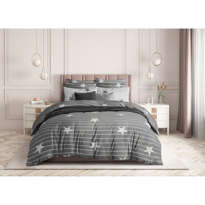 

Постельное бельё 1.5 сп Stars, размер 150х214 см, 143х215 см, 70х70 см - 2 шт