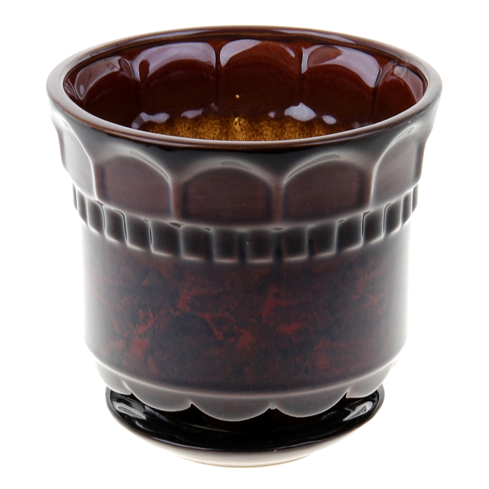 Кашпо "Фиеста" коричневое 2,5 л