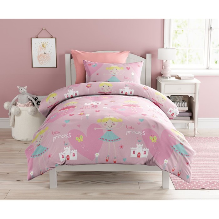 

Постельное бельё для детей Little princess 1,5 сп, размер 150х214 см, 143х215 см, 70х70 см