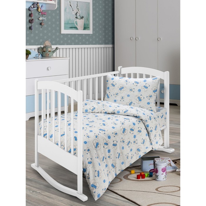 

Постельное бельё 1.5 сп Mishka, размер 150х214 см, 143х215 см, 70х70 см