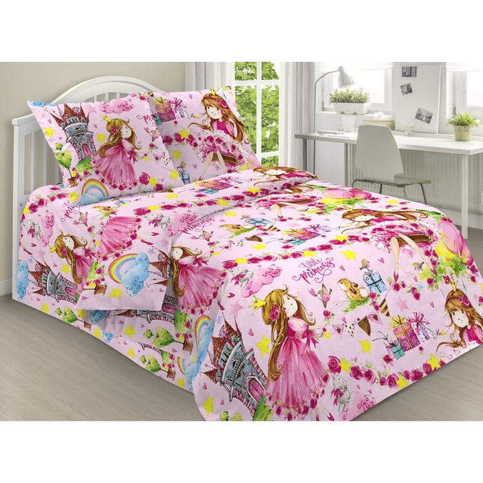 

КПБ для детей Princess 1,5 сп, размер 150х214 см, 143х215 см, 70х70 см