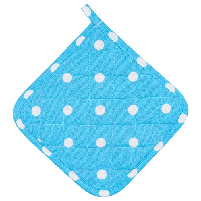 

Прихватка Blue polka dot, размер 20х20 см, цвет голубой