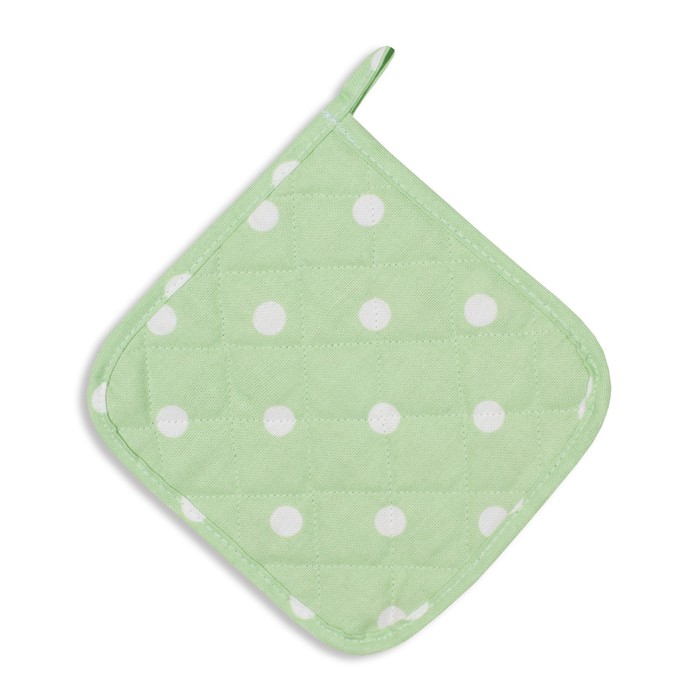 

Прихватка Green polka dot, размер 20х20 см, цвет зеленый