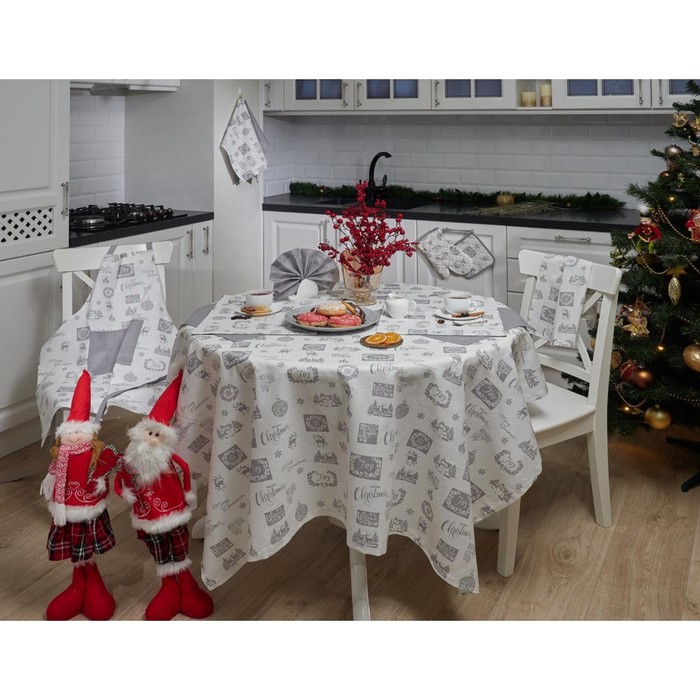

Салфетка под приборы Christmas, размер 35х45 см, цвет серый