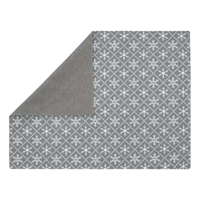 

Салфетка под приборы Snowflakes grey, размер 35х45 см, цвет серый