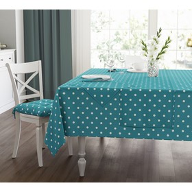 

Скатерть Blue polka dot, размер 110х140 см, цвет синий