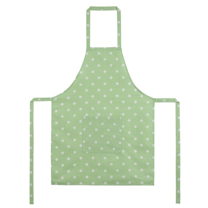 

Фартук женский Green polka dot, размер 60х80 см, цвет зеленый