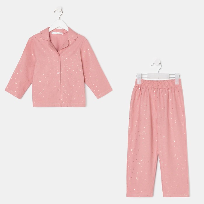Пижама детская (рубашка, брюки) KAFTAN Звездочки, р. 110-116, розовый