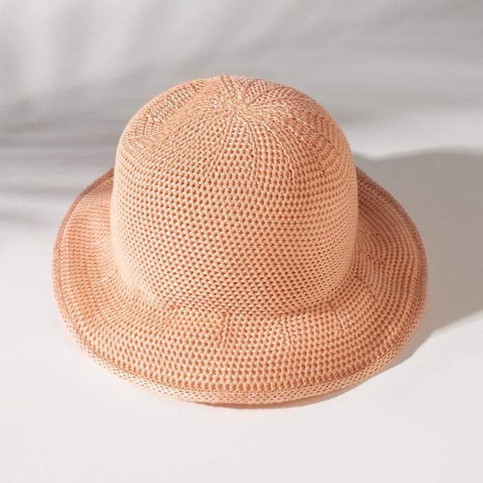 Шляпа для девочки MINAKU с бантом, цвет розовый, р-р 50-52
