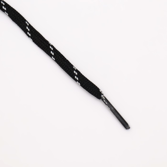 фото Шнурки для обуви, пара, круглые, d = 6 мм, 120 см, цвет чёрный/белый onlitop