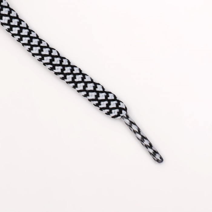 

Шнурки для обуви, пара, круглые, d = 6 мм, 120 см, цвет белый/чёрный