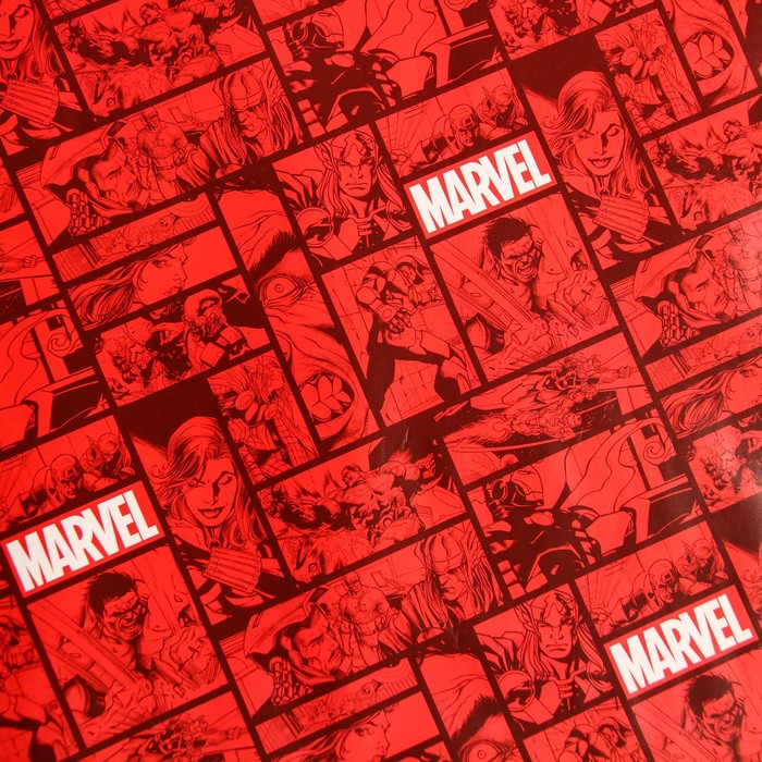 

Упаковочная бумага, Мстители 70х100 см