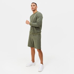 

Свитшот мужской MINAKU: Casual collection MAN цвет хаки меланж, размер 52