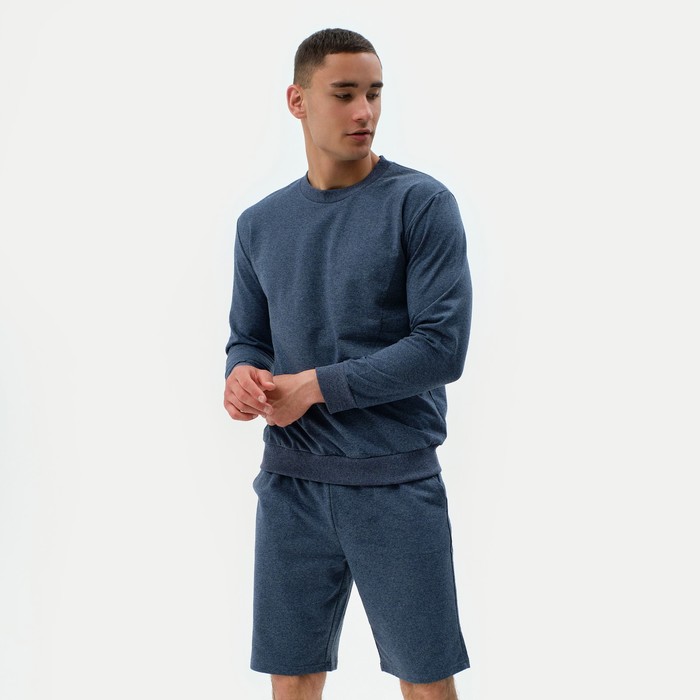 

Свитшот мужской MINAKU: Casual collection MAN цвет индиго меланж, размер 54