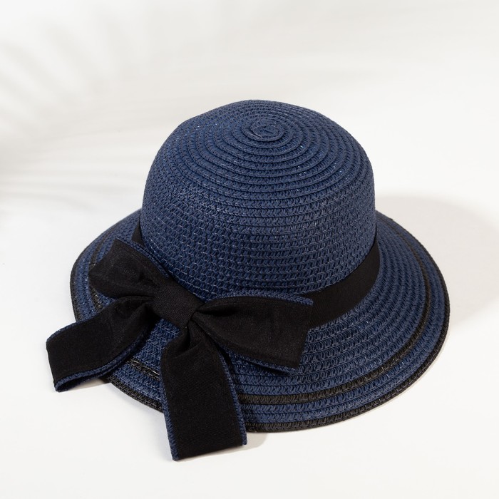 Шляпа для девочки MINAKU Модница, цвет синий, р-р 52