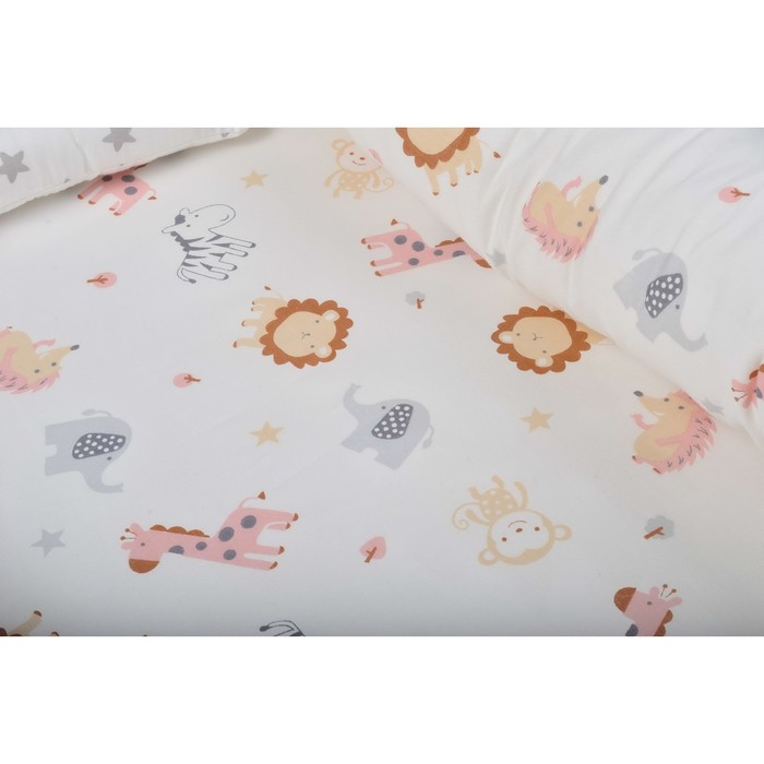 Спальное гнездо «Животные», цвет белый