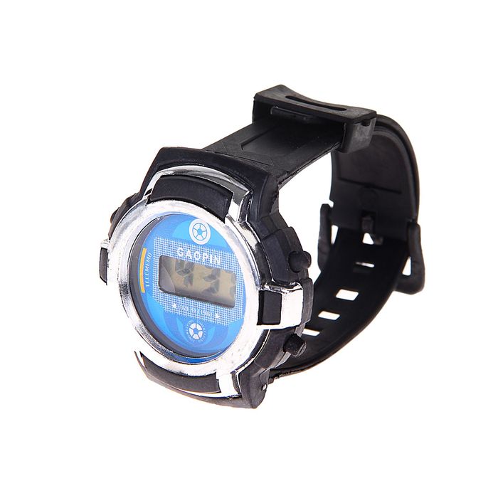 Часы наручные мужские электронные на силиконовом ремешке, с серыми вставками, цвета МИКС