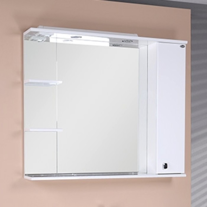 Зеркало шкаф Onika Эльбрус 90.02 для ванной комнаты, правый, с подсветкой