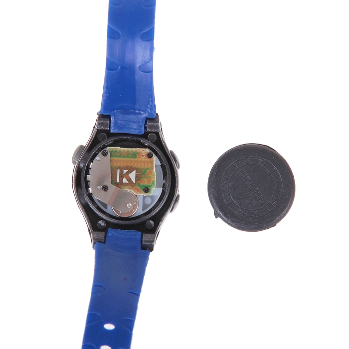 Часы наручные мужские электронные на силиконовом ремешке с будильником овальные, МИКС