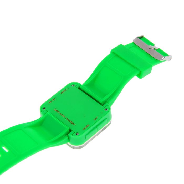 Часы наручные женские электронные влагозащищенные, квадратный циферблат, цвет зеленый