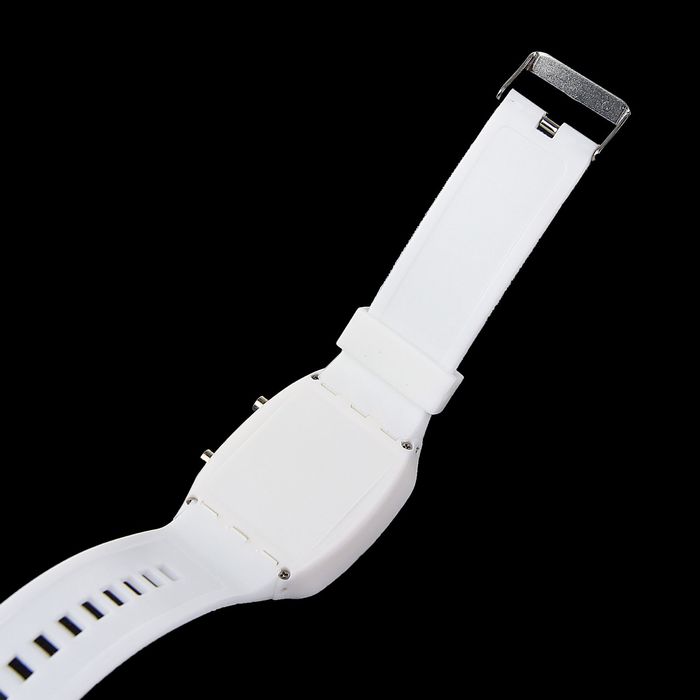 Часы наручные женские электронные влагозащищенные, прямоугольный циферблат, цвет белый