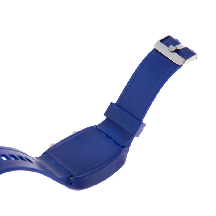 Часы наручные женские электронные влагозащищенные, прямоугольный циферблат, цвет синий