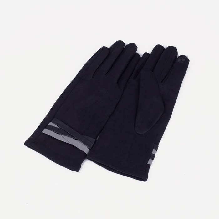 Перчатки женские, размер 8, без утеплителя, цвет чёрный перчатки женские размер 8 5 цвет чёрный
