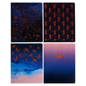 

Тетрадь 48 листов в клетку "Моё настроение", обложка мелованный картон, тиснение фольгой, блок офсет, МИКС