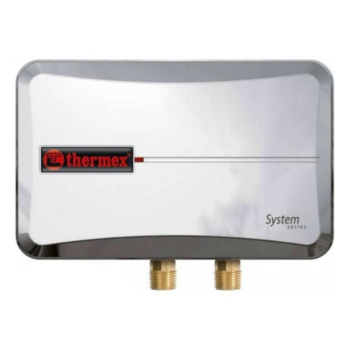 Водонагреватель Thermex System 1000 (cr), проточный, 10 кВт, 5 л/мин, серебристый