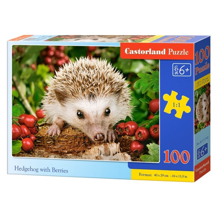

Пазл «Ёжик с ягодами», 100 элементов