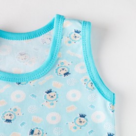 

Комплект (майка, трусы) для мальчика, цвет голубой/львы, рост 86 см