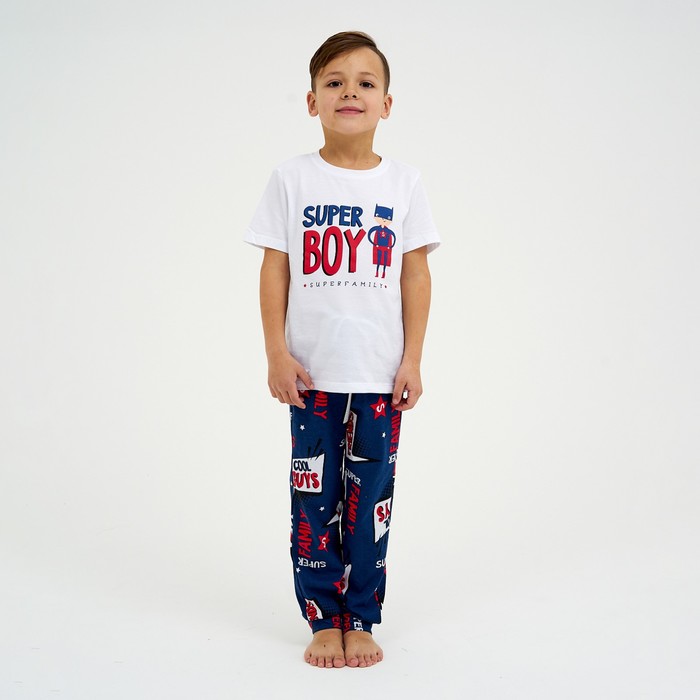 Пижама детская для мальчика KAFTAN Super р.32 (110-116) пижама детская для мальчика kaftan super р 32 110 116