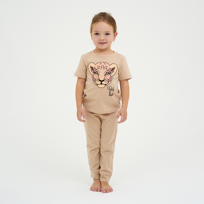 Пижама детская для девочки KAFTAN Lion рост 110-116 (32) пижама детская для девочки kaftan lion рост 110 116 32