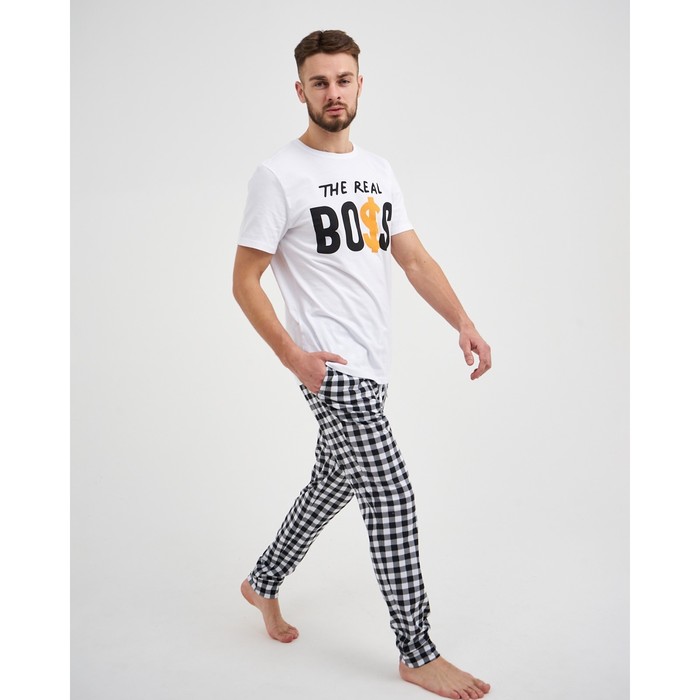 Пижама мужская (футболка и брюки) KAFTAN "Boss" р.56